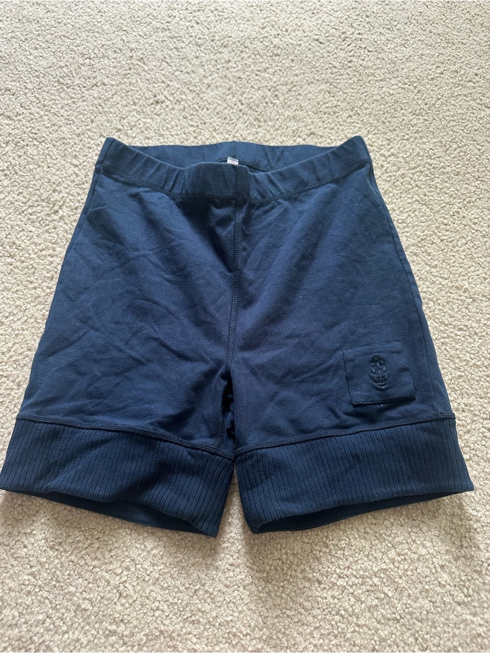 Free People Navy Knit Lounge Shorts